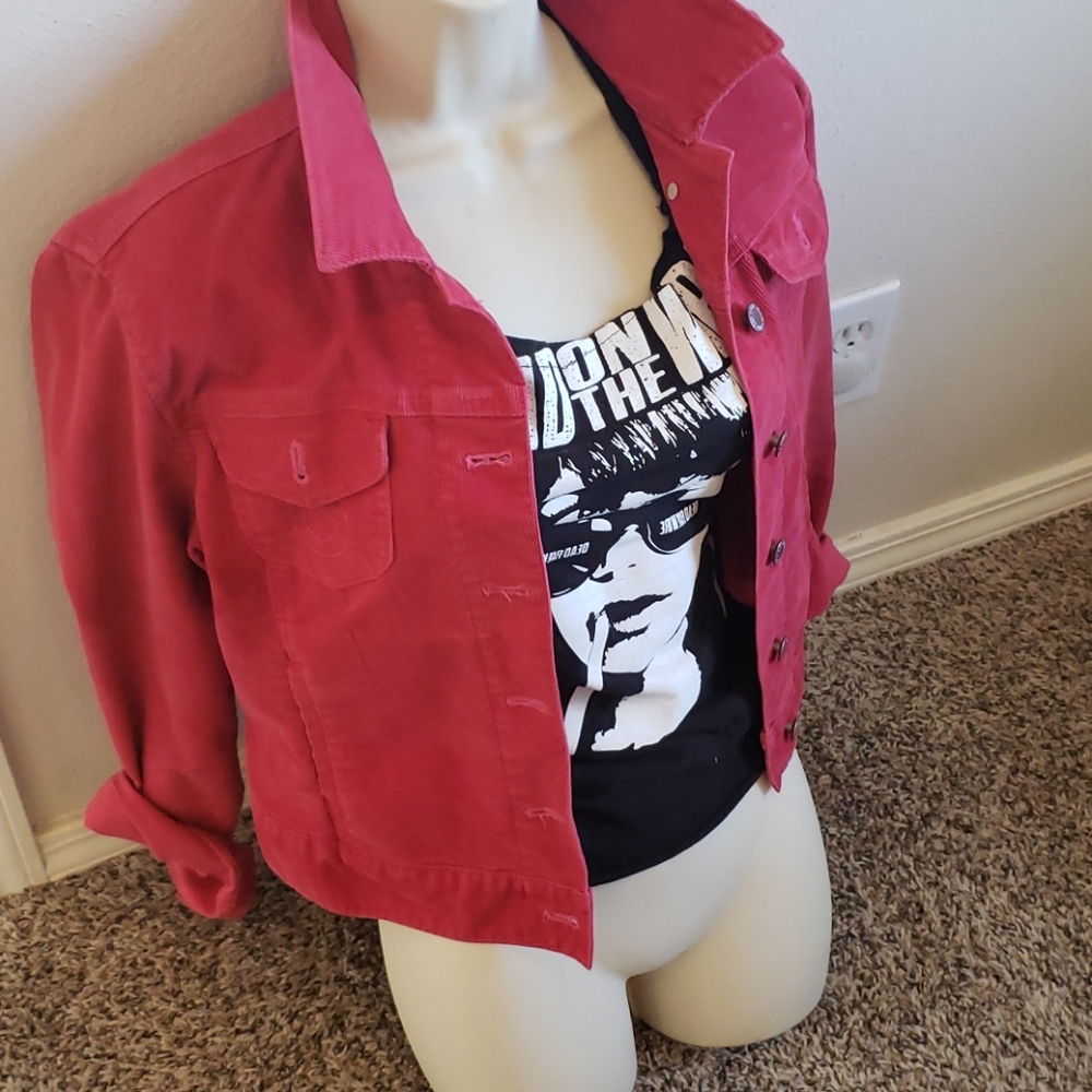 Gap stretch cord cropped jacket